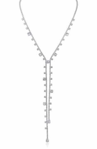 CZ by Kenneth Jay Lane Cubic Zirconia Double Y-Necklace