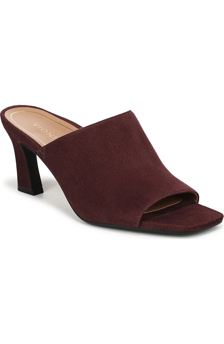 Vionic Charlie Slide Sandal, Main, color, Mulled Wine Suede