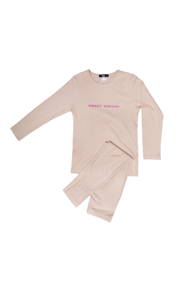 Sweet Dreams Loungewear Set, Main, color, Beige / Pink