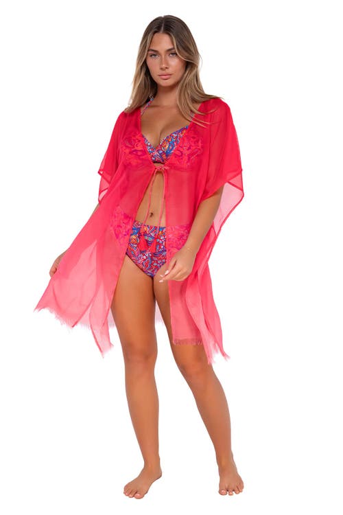 Sunsets Maldives Tunic In Geranium