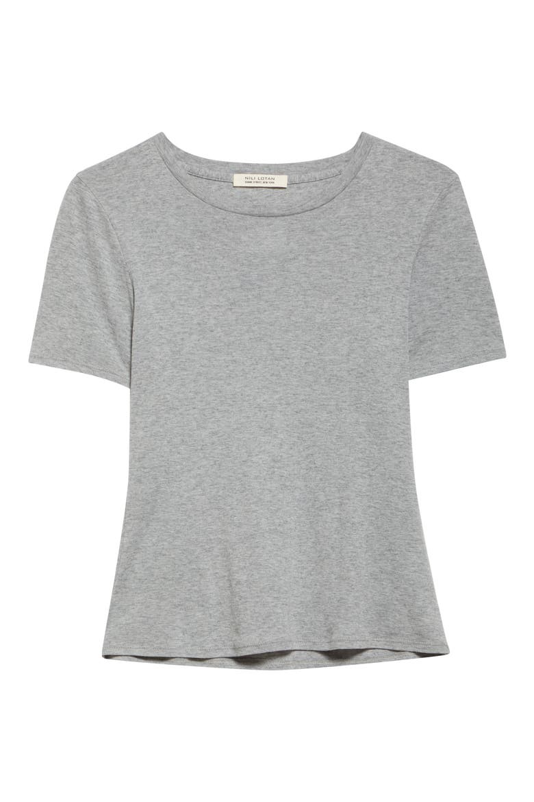Elin Cotton & Cashmere T-Shirt, Alternate, color, HEATHER GREY