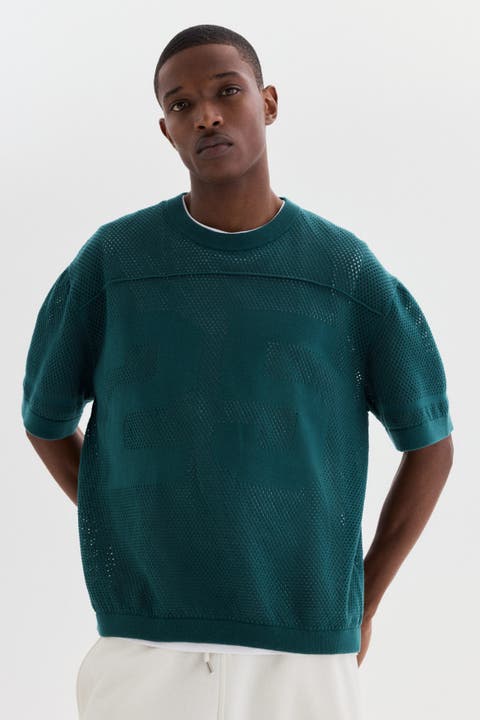 Relaxed Fit Boxy Mesh T-shirt