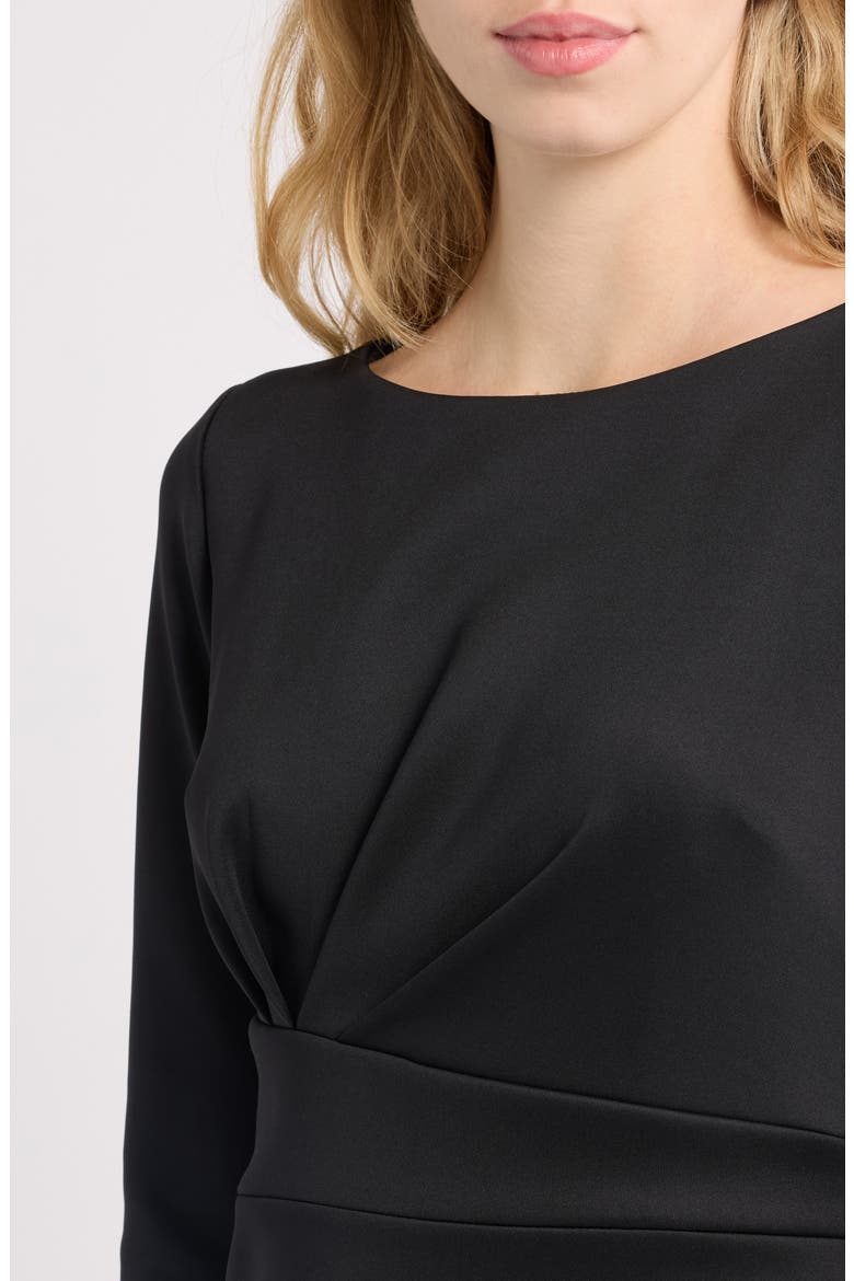 Draped Sheath Dress, Alternate, color, ANNE BLACK