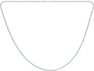 BLING JEWELRY Sterling Silver 2mm 50 Gauge Rope Link Chain Necklace