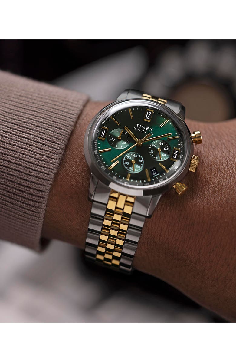Timex<sup>®</sup> Marlin Chronograph Bracelet Watch, 40mm, Alternate, color, Two-Tone