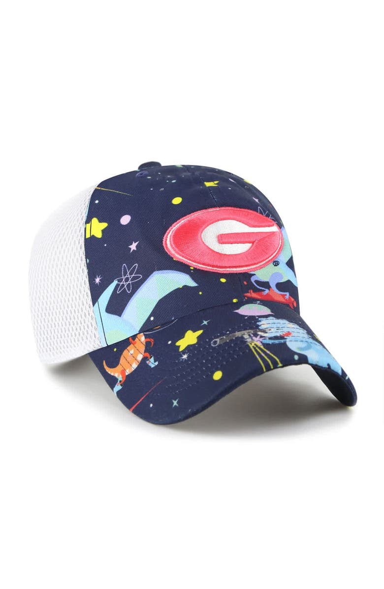 '47 Youth '47  Navy Georgia Bulldogs Space Dino Clean Up Adjustable Hat, Alternate, color, Navy