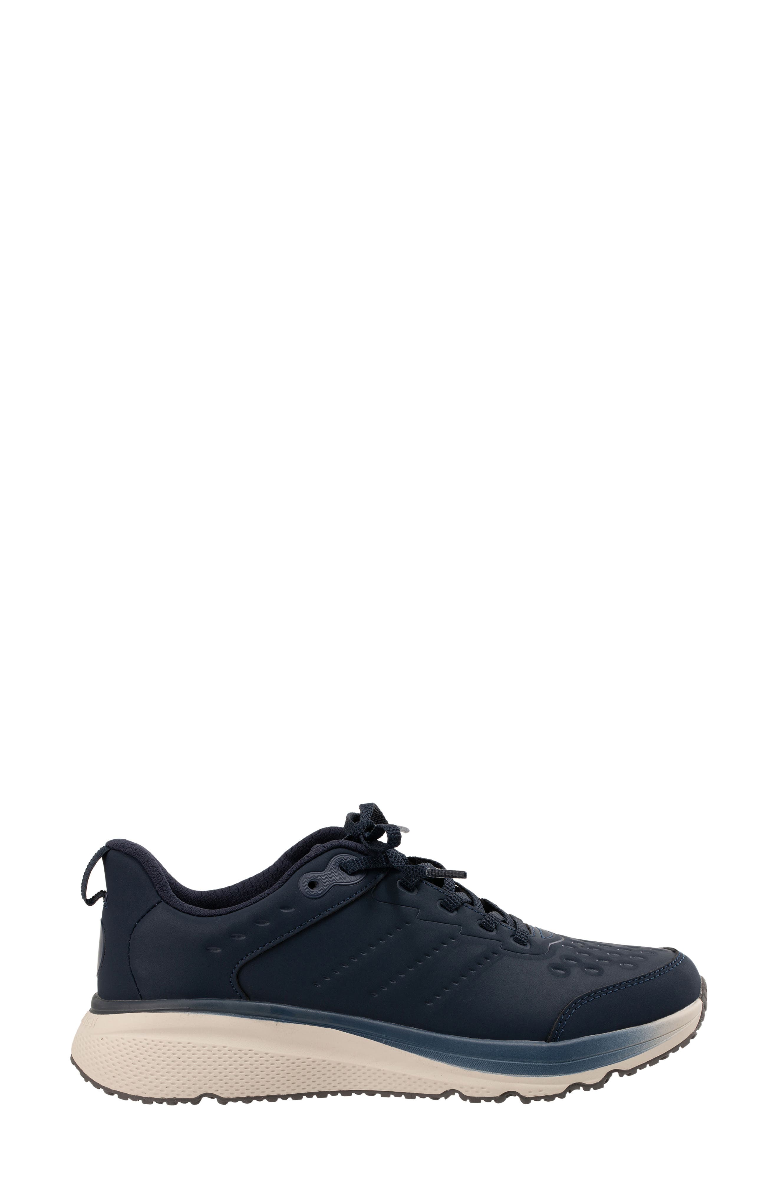 Phoebe Faux Leather Sneaker, Alternate, color, NAVY
