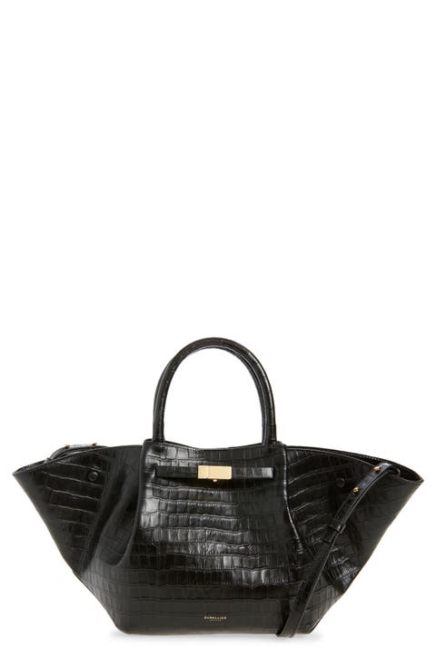 New York Leather East/West Midi Tote