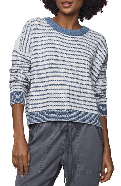 Splendid Lucy Stripe Oversize Sweater In Blue