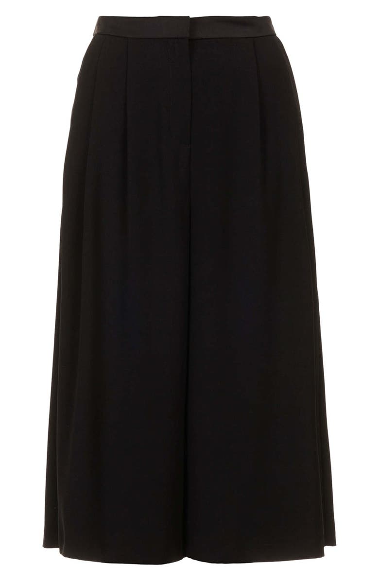 Topshop Crepe Gaucho Pants, Alternate, color, 