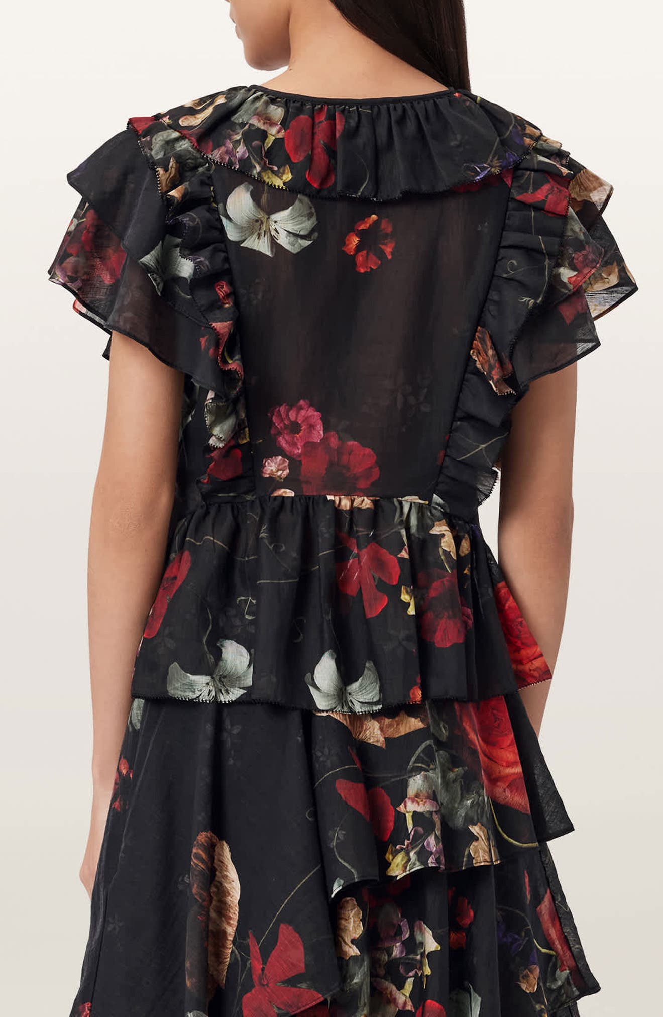Alma Floral Print Ruffle Top - image 2