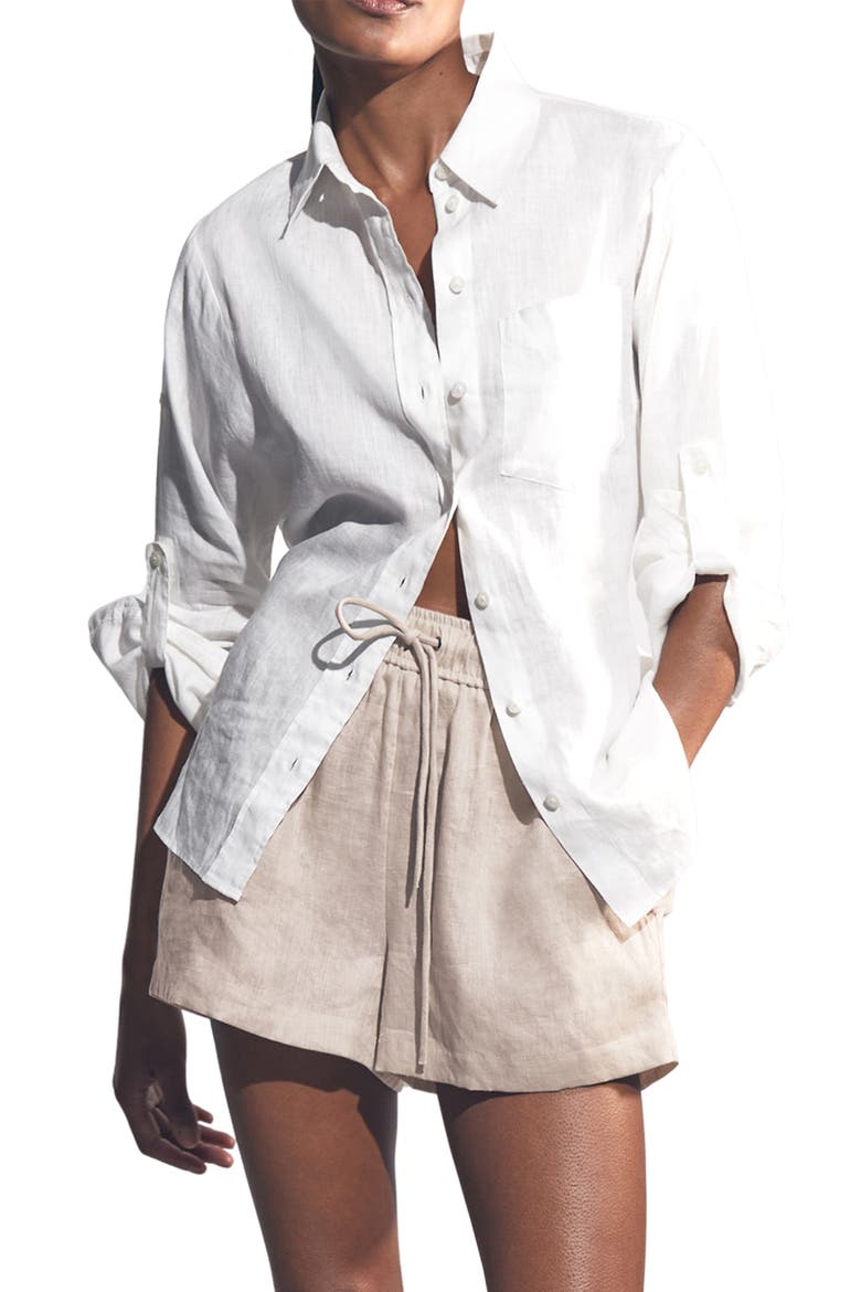 Willow Linen Blend Drawstring Pants, Main, color, WILLOWNEUTRAL