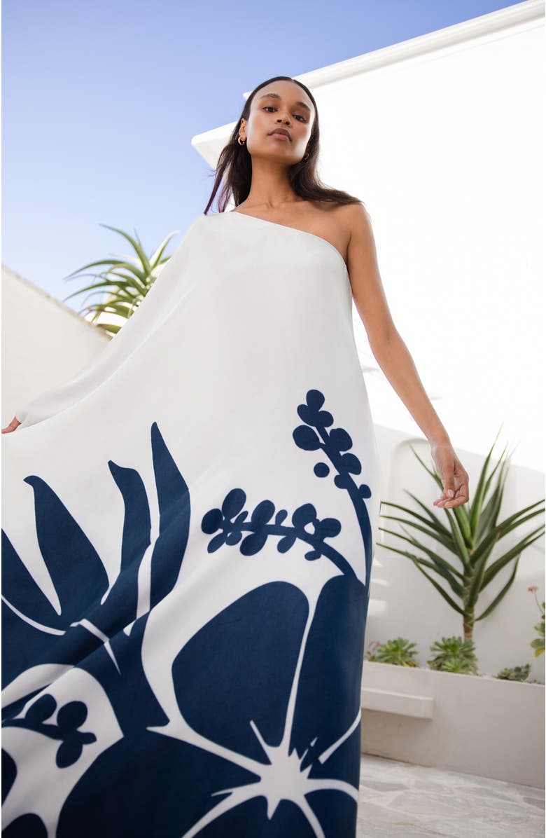 DIARRABLU One-Shoulder Satu Dress Ula, Alternate, color, Ula Navy