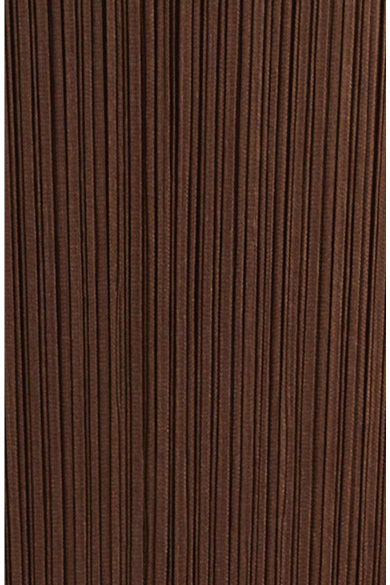 Swing Solid Pleated Midi Dress, Alternate, color, BROWN