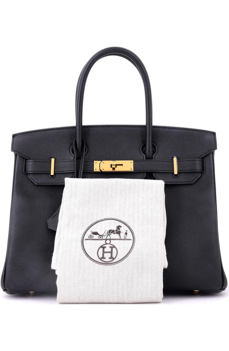Pre-Owned Hermes Birkin Handbag Black Epsom with Gold Hardware 30, Alternate, color, Noir