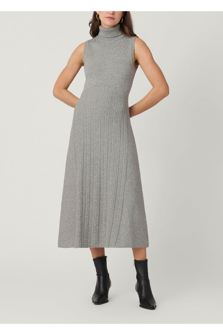 Carmella Cable Knit Dress, Main, color, Grey