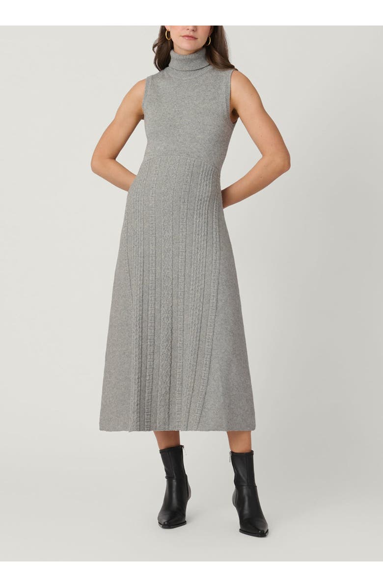 Shoshanna Carmella Cable Knit Dress, Main, color, Grey