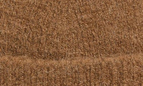 Ami Alexandre Mattiussi Brown Alpaca Striped Ami De Coeur Beanie Brown In Brown