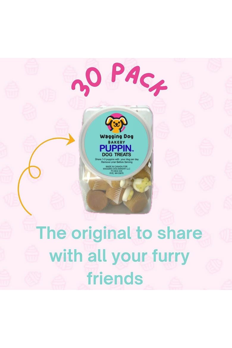 Puppin Mini Cupcake Dog Treat, 30 Pack, Alternate, color, Brown