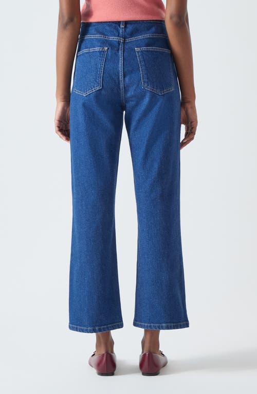 Lk Bennett Willow Wide Leg Ankle Jeans In Indigo
