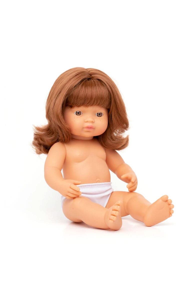 Miniland Baby Doll Native American Girl 15'', Alternate, color, Dark Skin