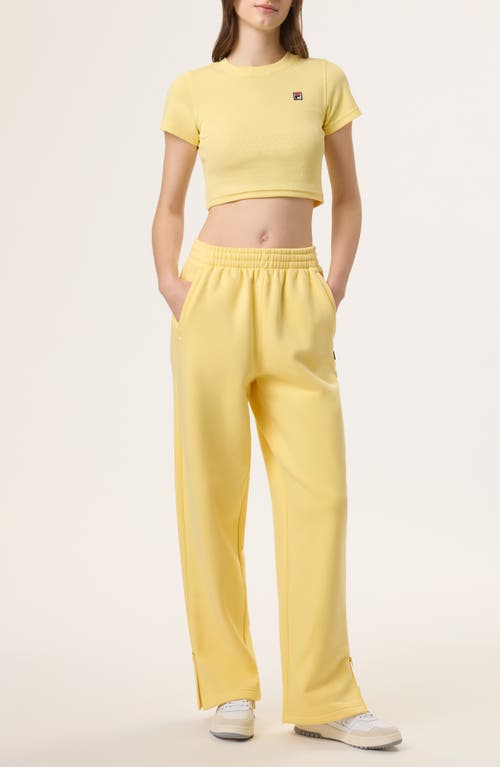 Fila X Hailey Stretch Cotton Rib Baby Tee In White