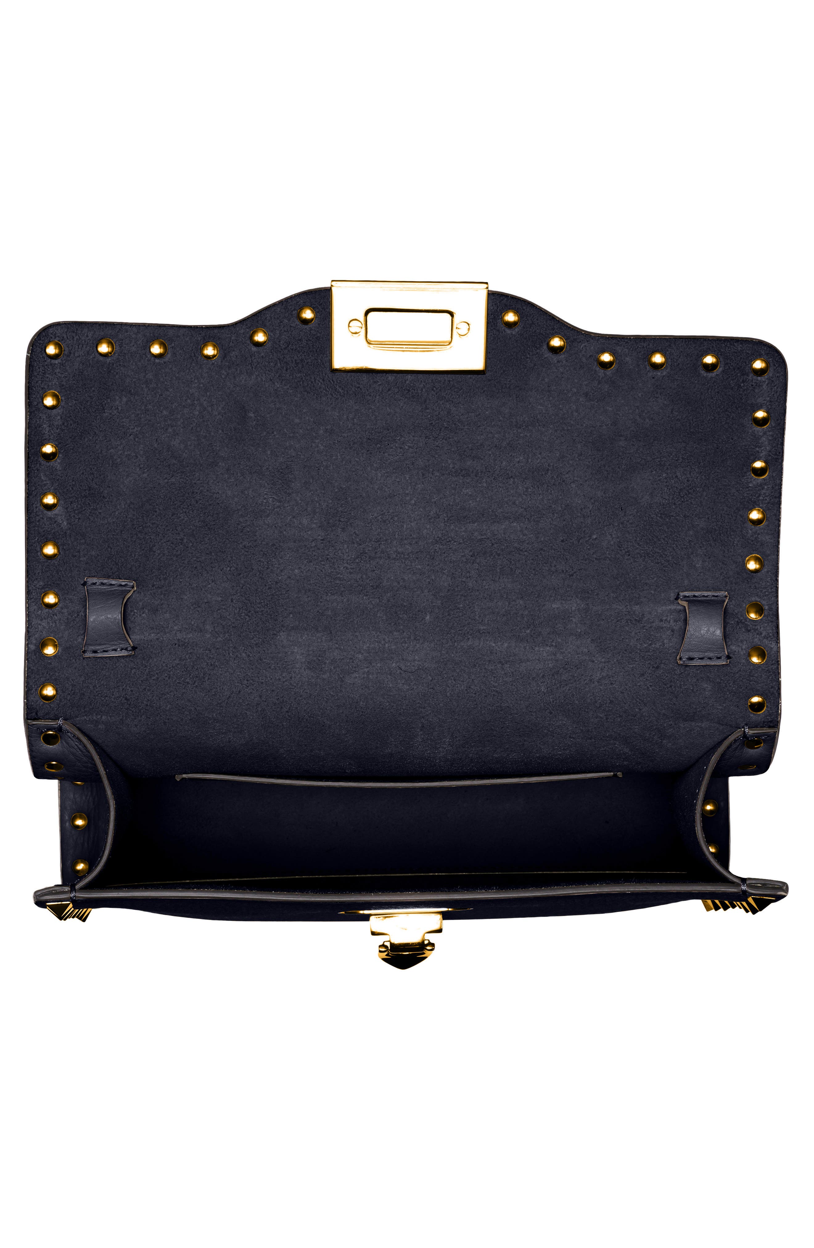 Valentino Garavani Small Rockstud Leather Shoulder Bag, Alternate, color, 