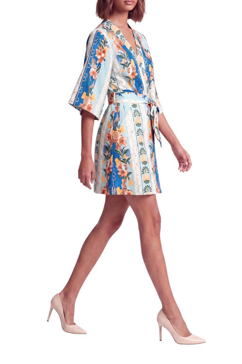 Carly Wrap Minidress, Alternate, color, MULTI PRINT