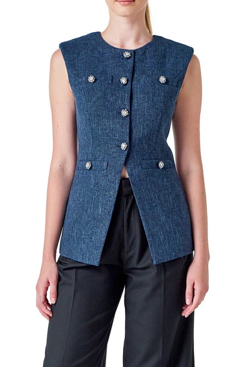 Textured Longline Vest