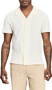 Billy Reid Numajiri Paisley Jacquard Cotton Camp Shirt