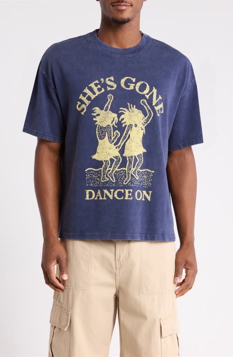 She's Gone Oversize Cotton Graphic T-Shirt