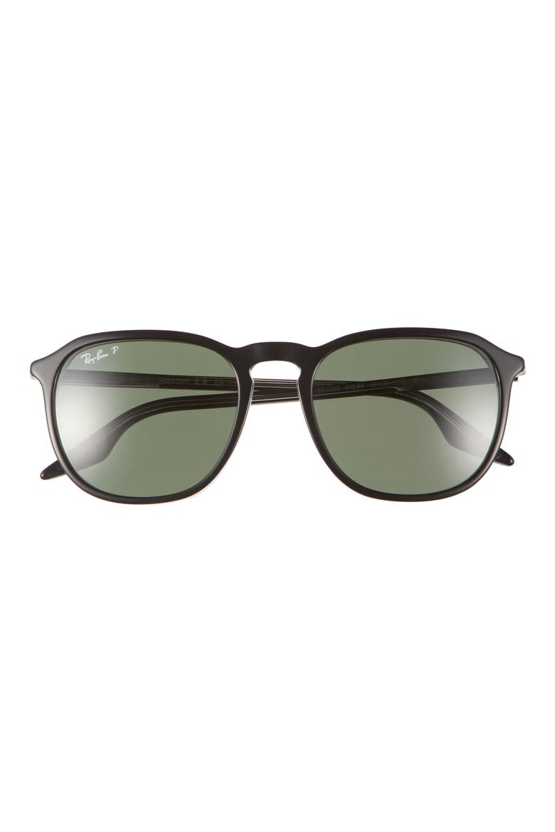 RB2203 55mm Polarized Square Sunglasses, Main, color, GREEN