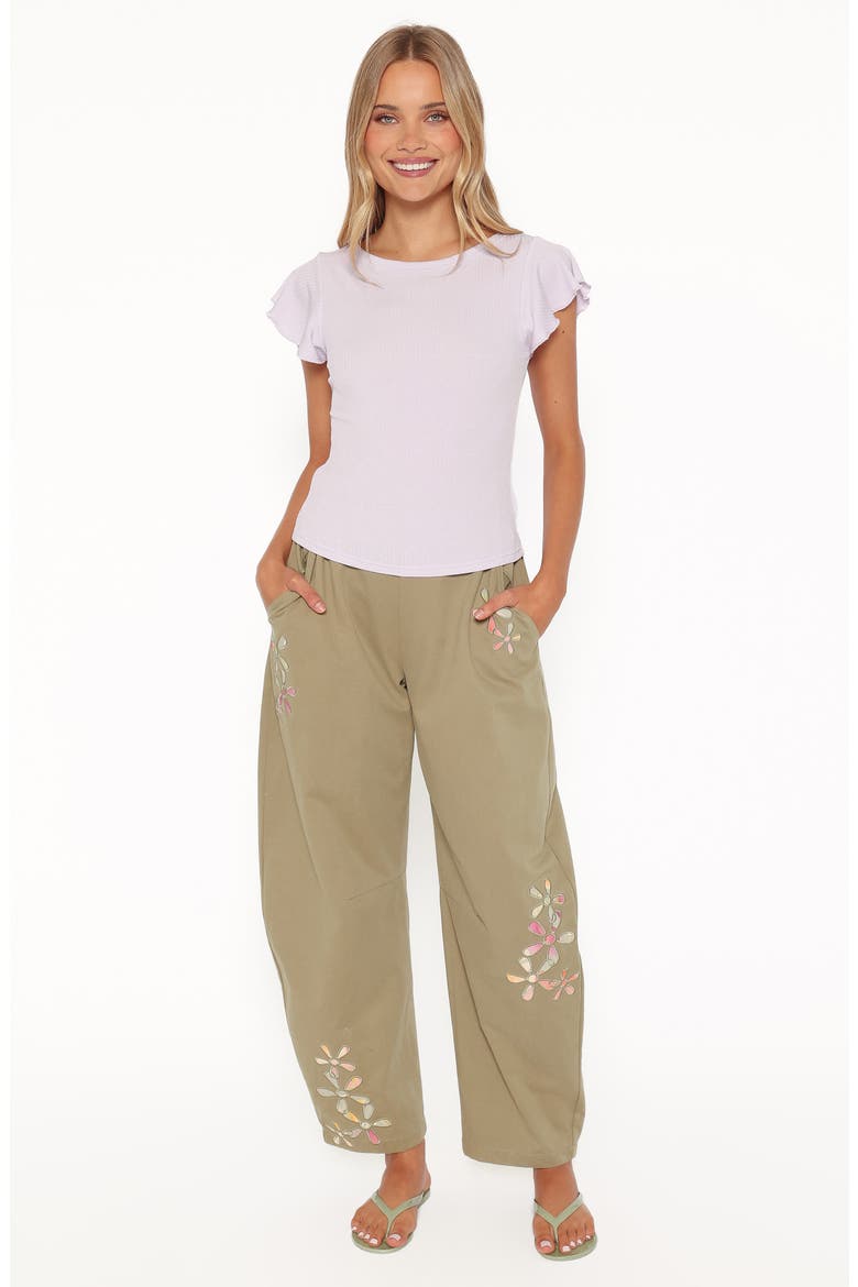 Betsy Flutter Sleeve Ribbed Tee, Alternate, color, LILAC