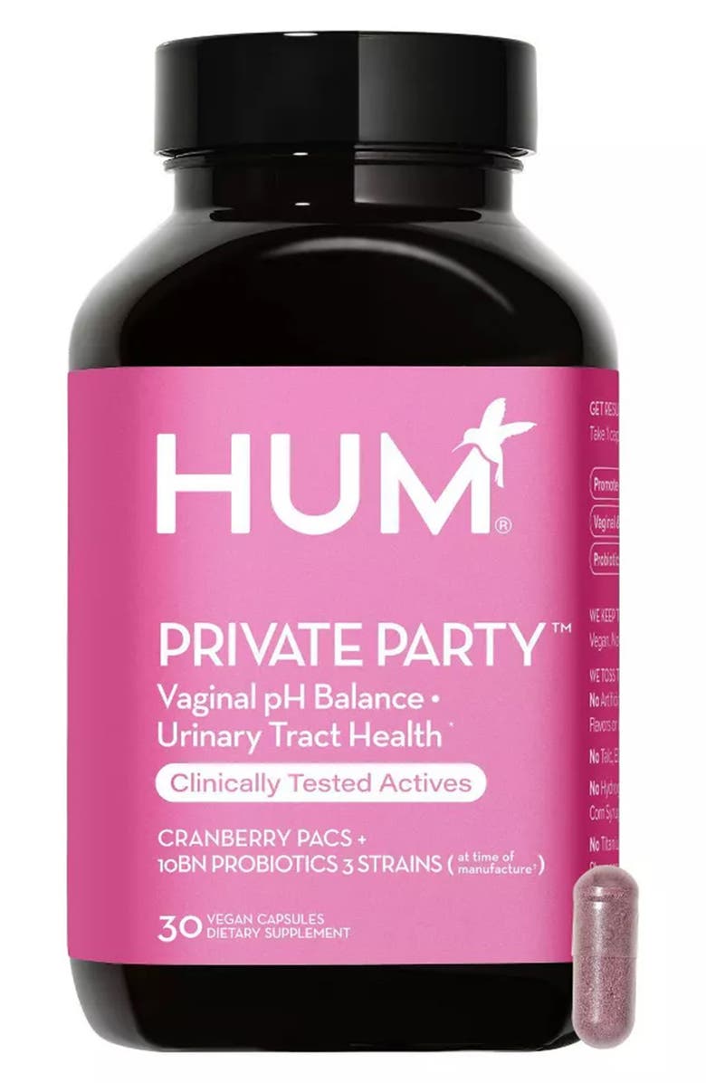 Hum Nutrition Private Party<sup>™</sup> probiotic for vaginal health + urinary tract health Supplement, Main, color,
