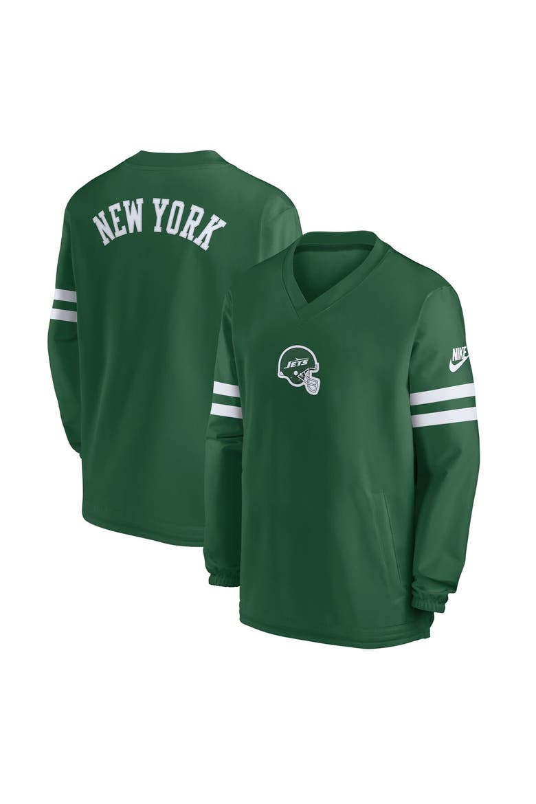 Men's Nike  Green New York Jets 2023 Sideline V-Neck Pullover Windshirt, Alternate, color, Green
