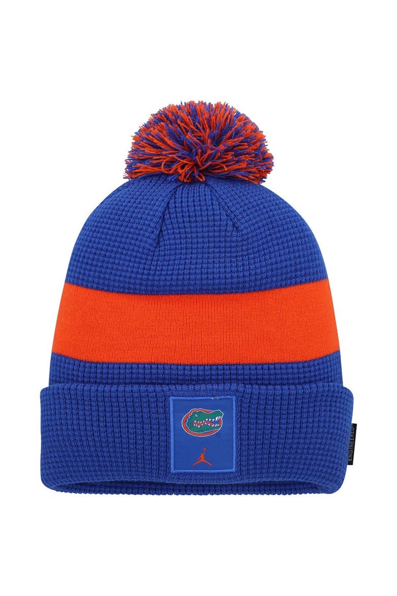Men's Jordan Brand Royal Florida Gators Sideline Team Cuffed Knit Hat with Pom, Main, color, Royal