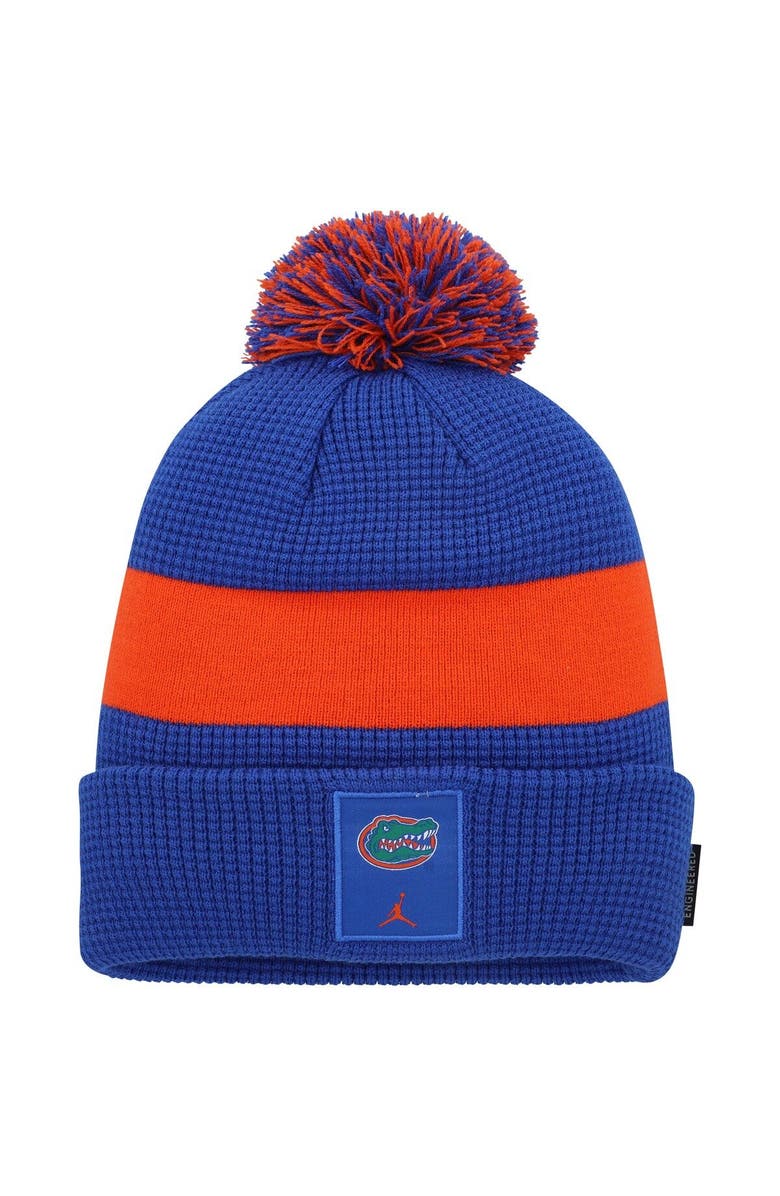 Jordan Brand Men's Jordan Brand Royal Florida Gators Sideline Team Cuffed Knit Hat with Pom, Main, color,