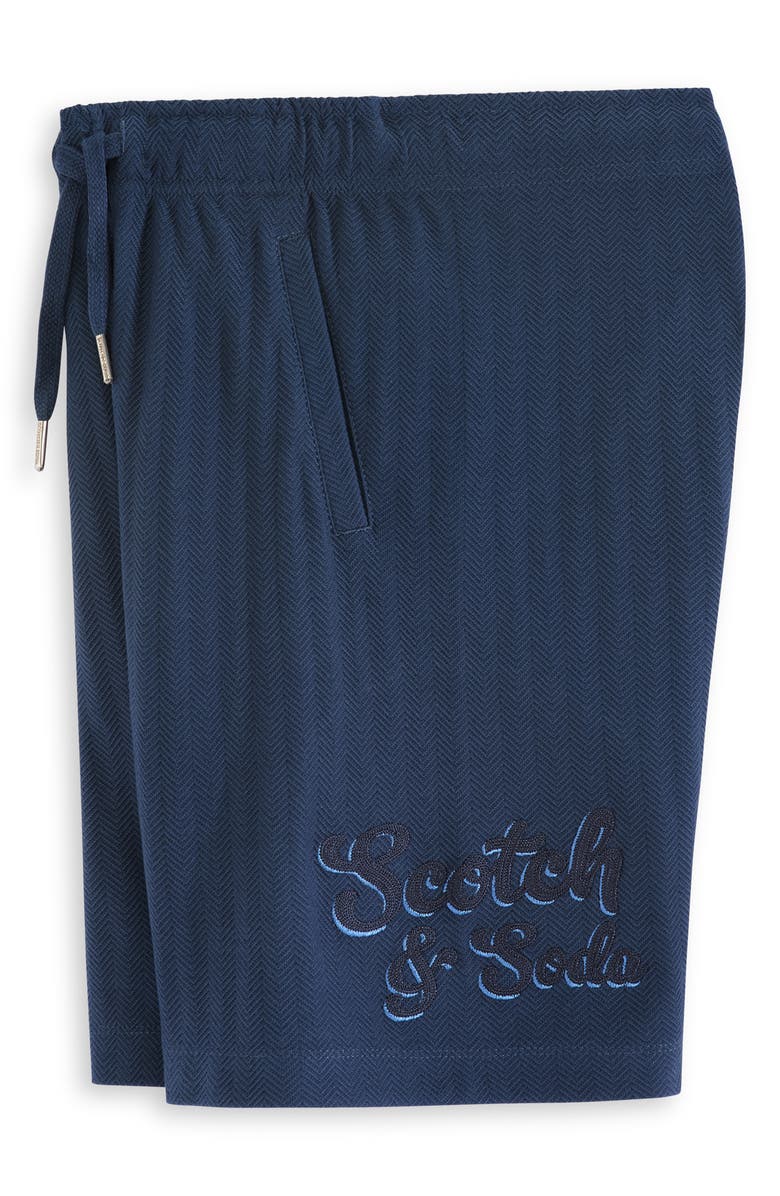 Scotch & Soda Kids' Herringbone Shorts, Alternate, color, Dark Obsidian