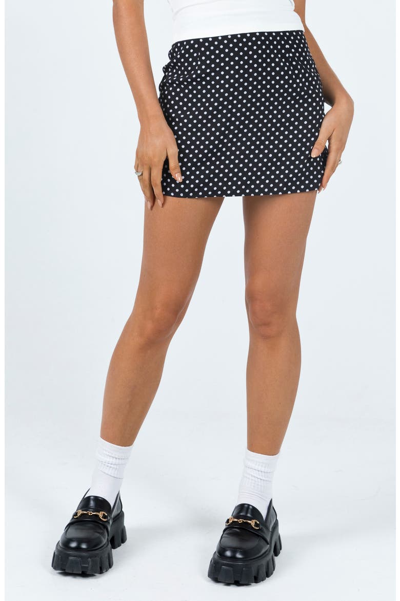Selby Polka Dot Miniskirt, Main, color, BLACK POLKA DOT