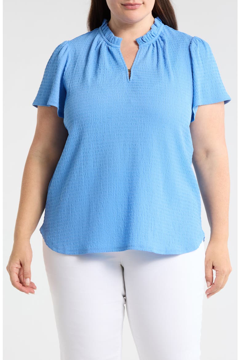 Flutter Sleeve Tee, Main, color, BLUE HORIZON