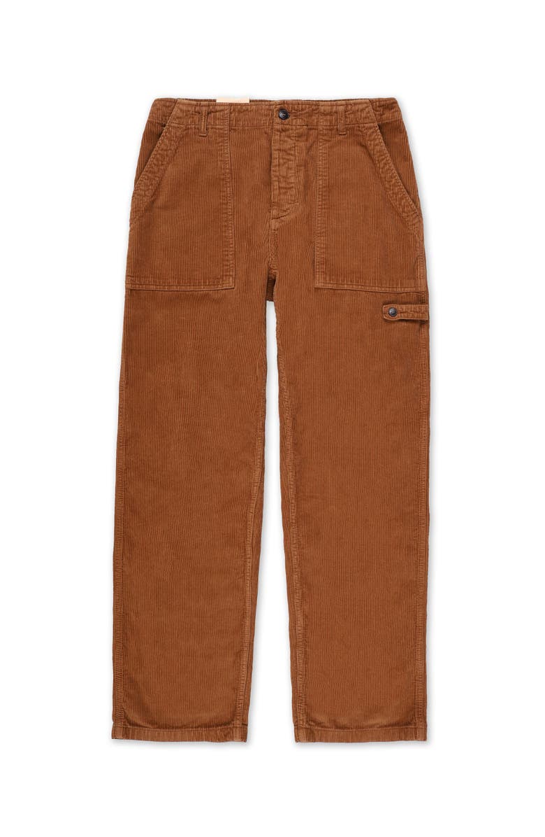 Fortela Vintage Corduroy Fatigue Trousers, Main, color, Camel