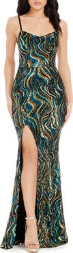 Dress the Population Tori Sequin Mermaid Gown