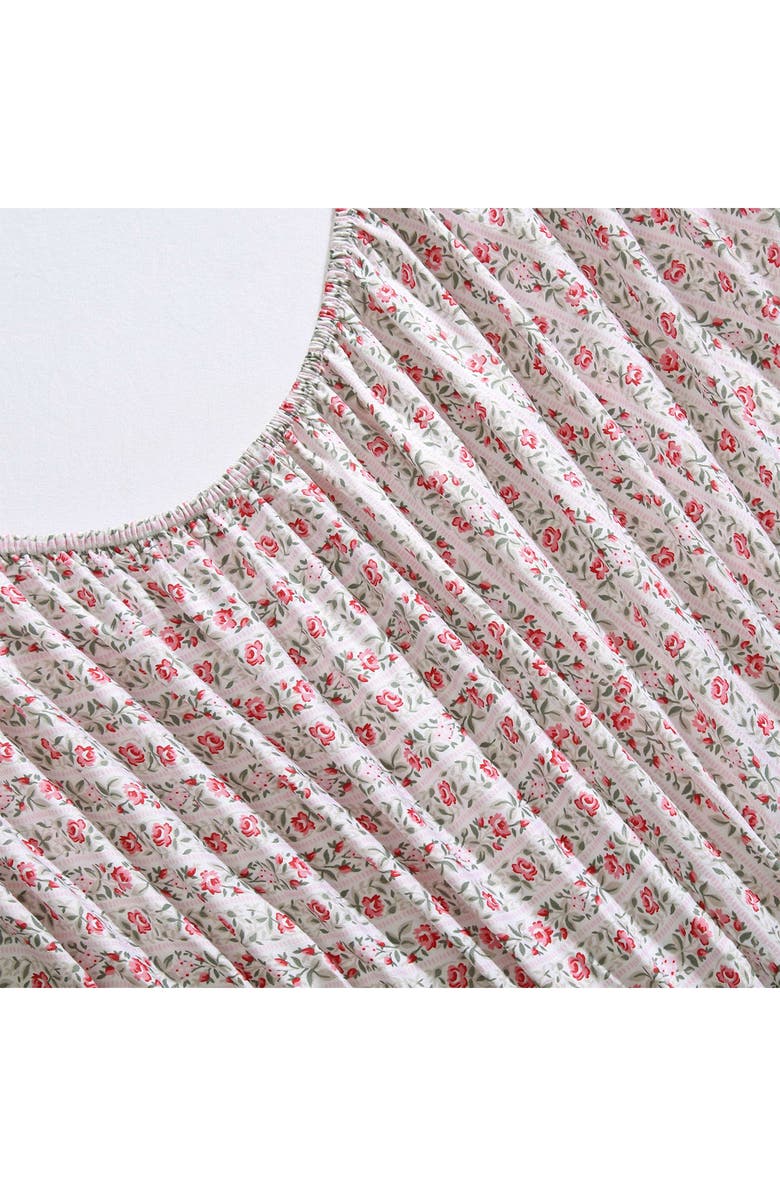 Laura Ashley Marta Stripe Queen Cotton Sheet Set, Alternate, color, Pastel Pink