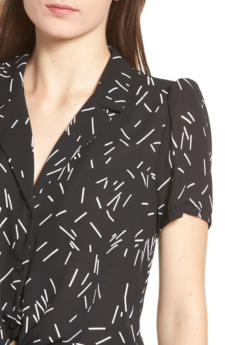 All in Favor Tie Front Camp Shirt, Alternate, color,