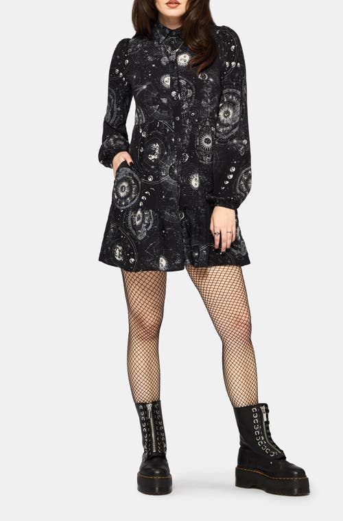 Disturbia Elise Mini Shirt Dress In Black