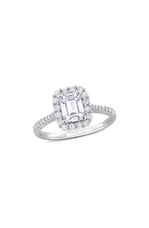 Dew Octagon Created Moissanite Ring
