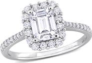 DELMAR Dew Octagon Created Moissanite Ring