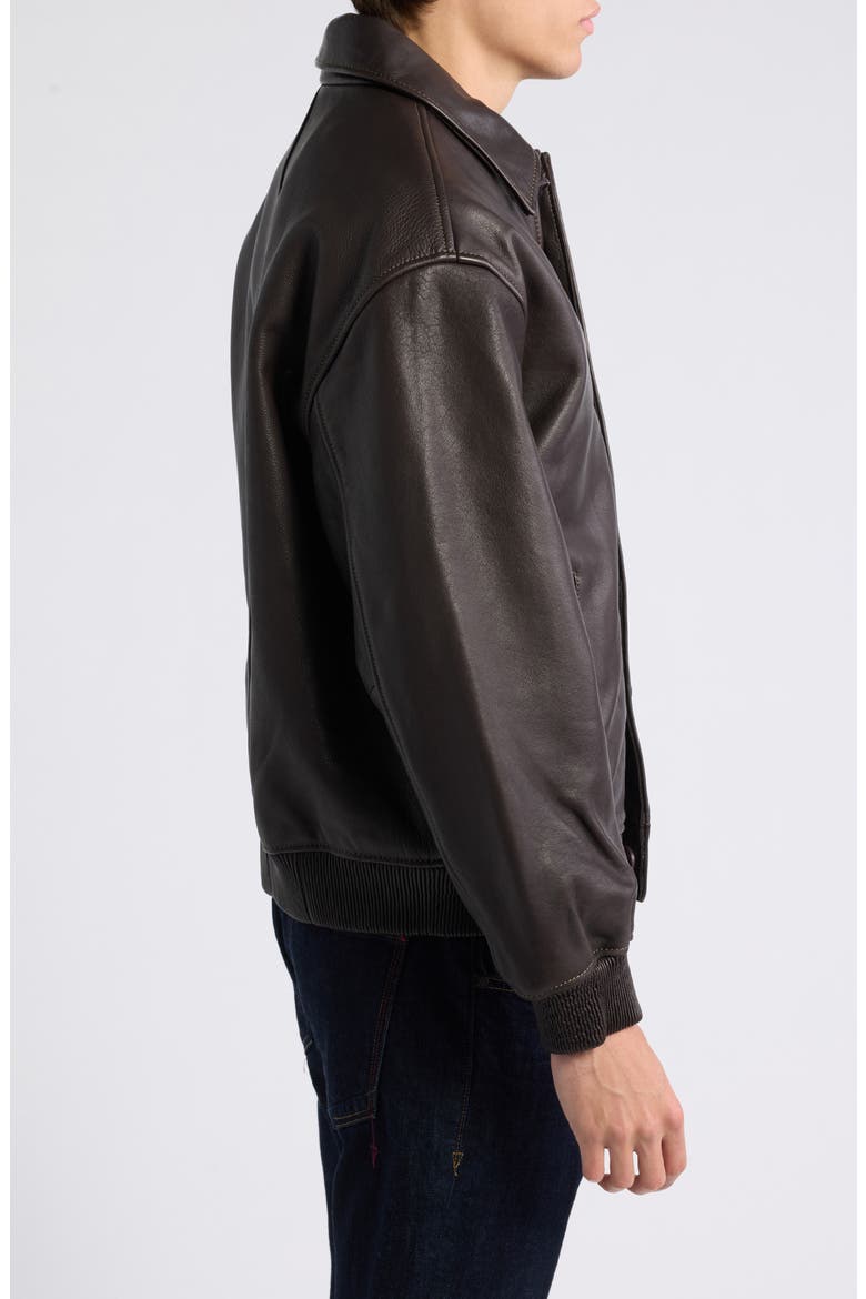 Fitzroy Leather Flight Jacket, Alternate, color, DARK BROWN