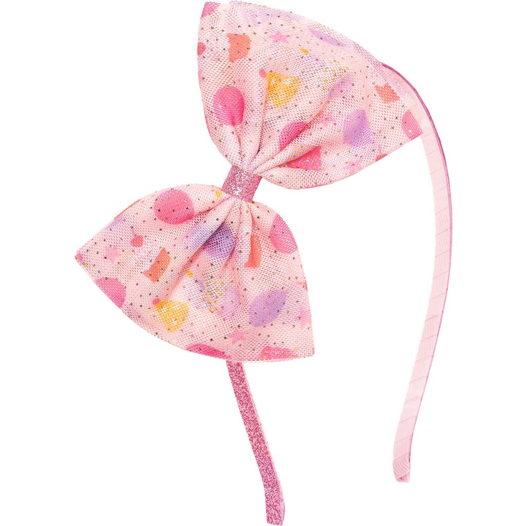 Sweet Wink Birthday Party Tulle Bow Headband In Multicolor