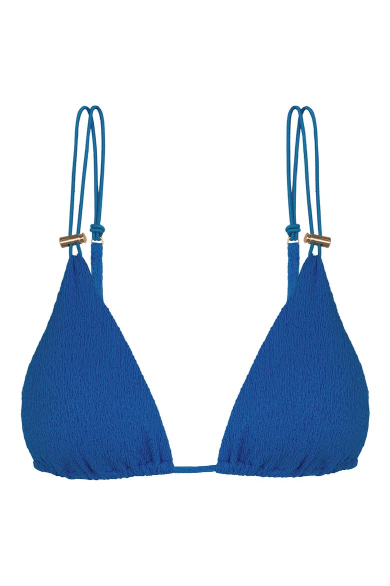 Trixie Parallel Triangle Bikini Top, Alternate, color, BLUE